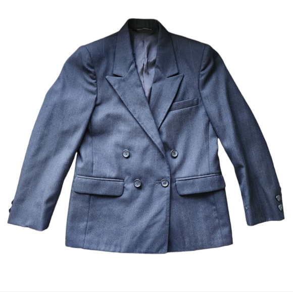 Dior Other - Christian Dior Boys Navy Blue Pinstripe Blazer